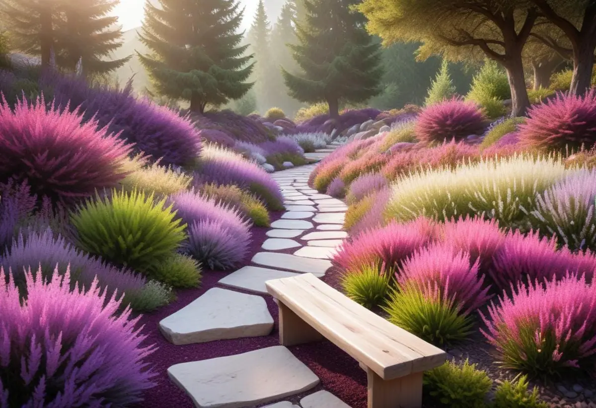 Kreativa sätt att plantera ljung i trädgården illustration