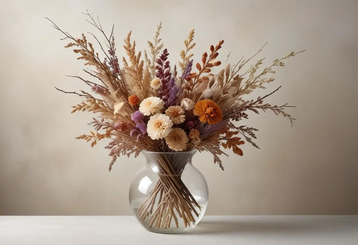 Fina torkade blommor som lyser upp ditt hem illustration
